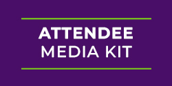 Image of purple background with text 'attendee media kit'