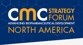 Image with text 'CMC Strategy Forum Advancing Biopharmaceutical Development North America'