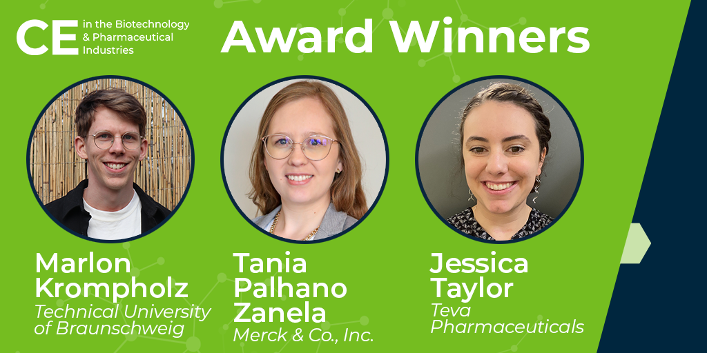 CE2026_1024x512_SocialMedia_NGIWinners CE Pharm Award Winners Marlon Krompholz, Tania Palhano Zanela, Jessica Taylor
