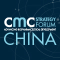 Image with text 'CMC Strategy Forum Advancing Biopharmaceutical Development China'