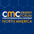 Image with text 'CMC Strategy Forum Advancing Biopharmaceutical Development North America'