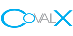 Company logo with text 'CovalX'