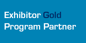 Image with text 'exhibitor gold program partner'