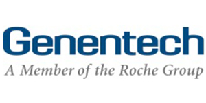 Company logo with text 'genentech a member of the roche group'