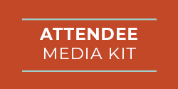 Burnt orange background with text 'Attendee Media Kit'