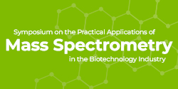 Image with text 'symposium on the practical applications of mass spectrometry in the biotechnology industry'