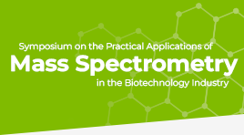 Image with text 'symposium on the practical applications of mass spectrometry in the biotechnology industry'