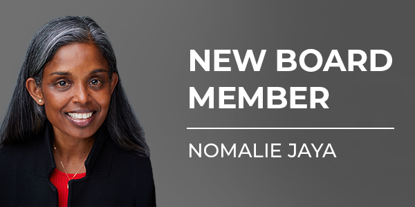 New Board Member Nomalie Jaya one female